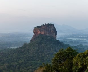 beautiful scenic view of mountains covered with green plants, sri lanka, sigiriya