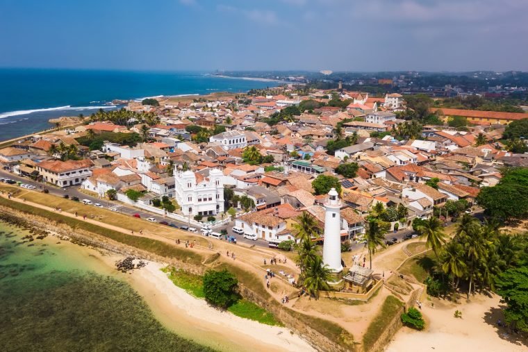 Galle Dutch Fort. Galle Fort, Sri Lanka, aerial view